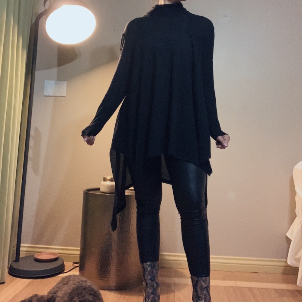 Black flowy long sleeve